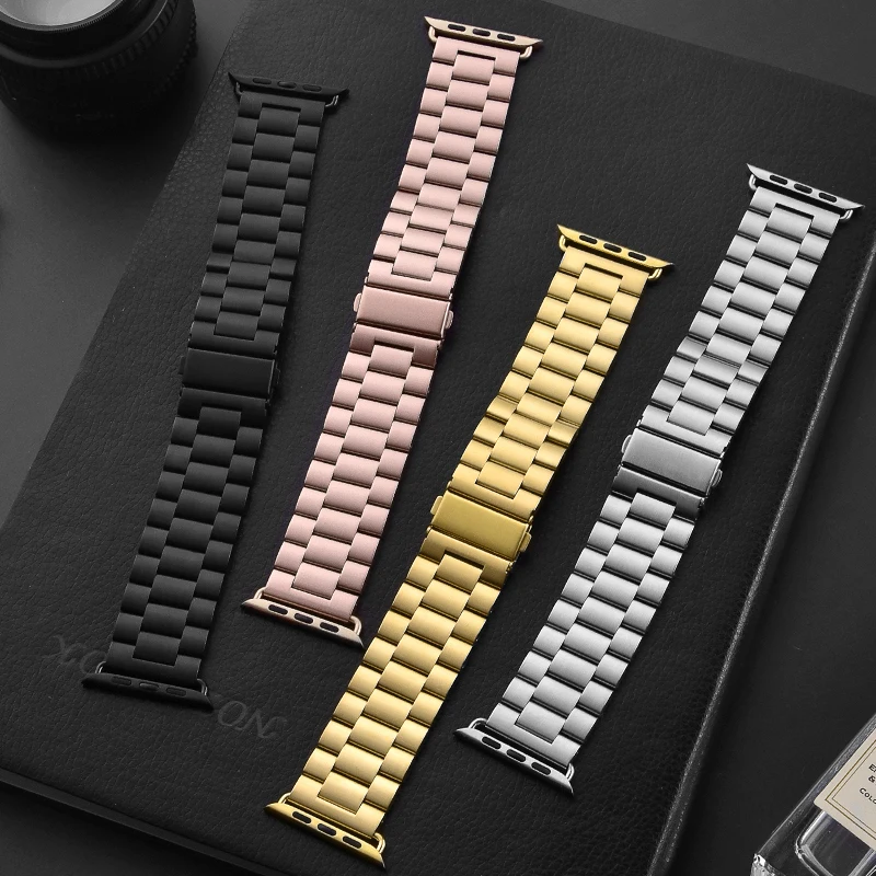 

Metal Strap for Apple Watch Band 44mm 42mm 40mm 38mm Stainless Steel Bracelet For for iWatch 6 SE 5 4 3 2 1 Series Accessories