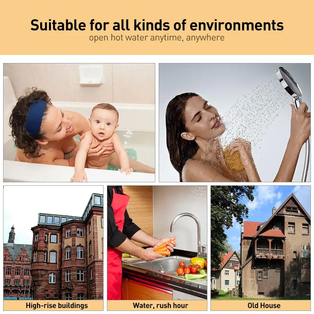 1200 Вт 6л весь дом газовый водонагреватель Открытый Ванная комната прямой