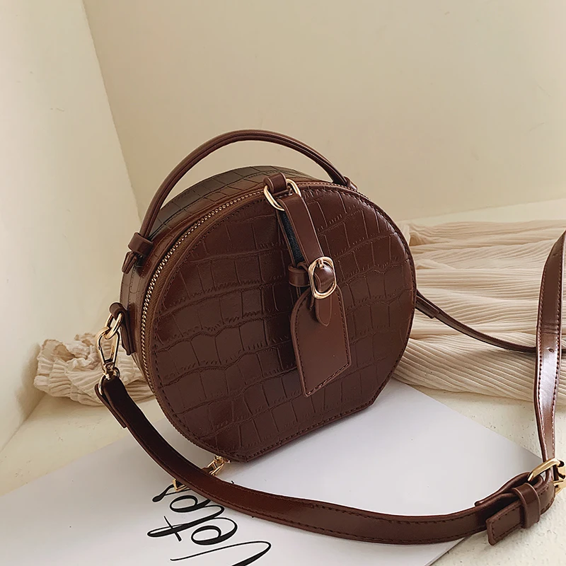 STYLE 2 Модные круглые сумки с заклепками для женщин роскошные сумки женские сумки дизайнерские цепочки бриллианты дамские сумки через плечо - Цвет: STYLE 2