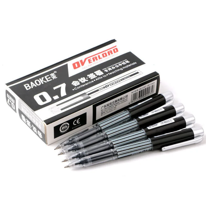 

12 Pcs/lot Baoke Pc1168 Meeting Record Pen Office Writing Pen 0.7mm Neutral Pen Large Capacity