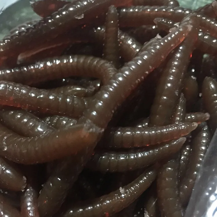 

100pcs Halloween props soft adhesive TPR black earthworm new strange small toy fake black worm
