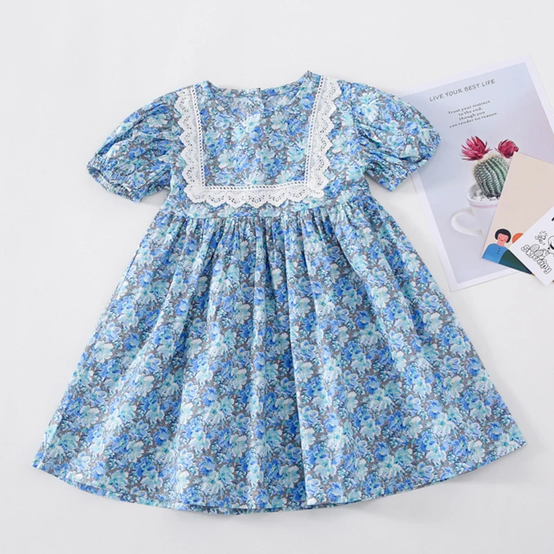 

Детское хлопковечерние платье-пачка, для девочек, летнее, 2021