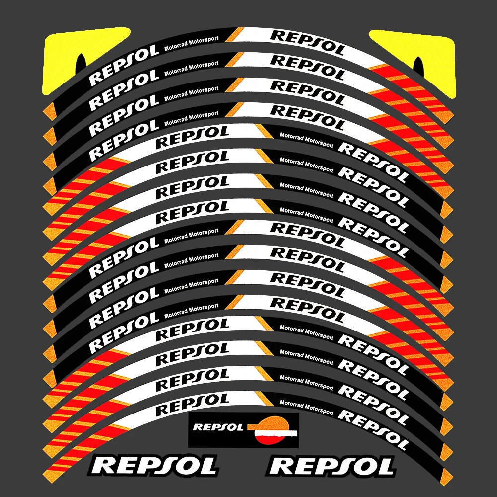 Светоотражающие Полоски для колес мотоцикла Honda HRC CBR KTM Yamaha KAWASAKI Repsol | Автомобили и