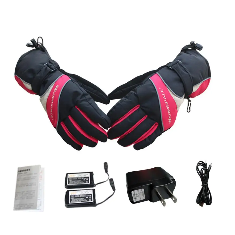 

Men Women Electric Heated Gloves Liners Outdoor Battery Powered Five Fingers Hand USB Heating Warmers Bike Cycling Skiing Gloves