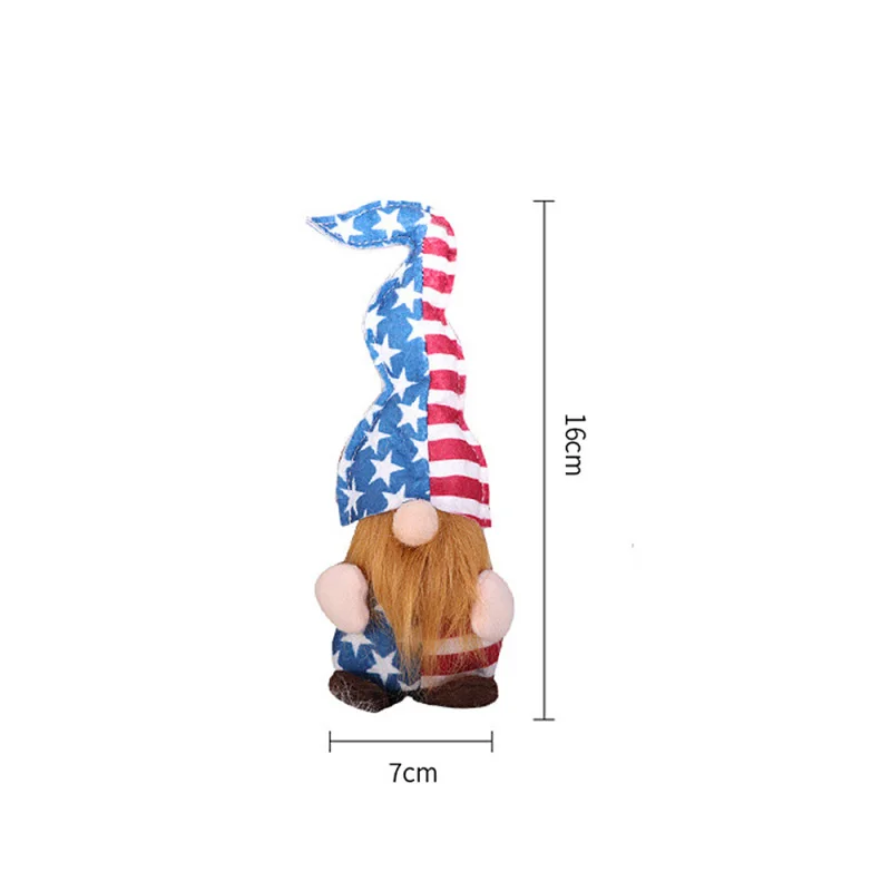 

1PC Creative Independence Day Non-Woven Doll Ornaments DIY Desktop Decoration Home Window Supplies