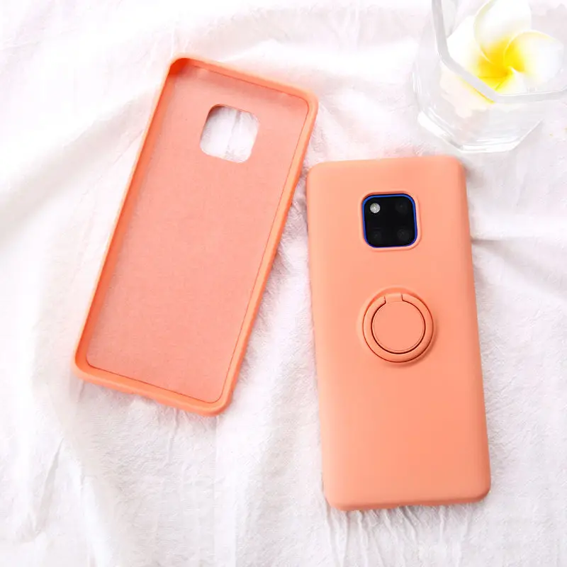 Orange Мягкий силиконовый чехол, чехол для huawei mate 20 Pro Lite mate 30 Pro P20 P30, кольцо-держатель, силиконовый чехол для huawei mate 20 Pro, чехол s - Цвет: Orange