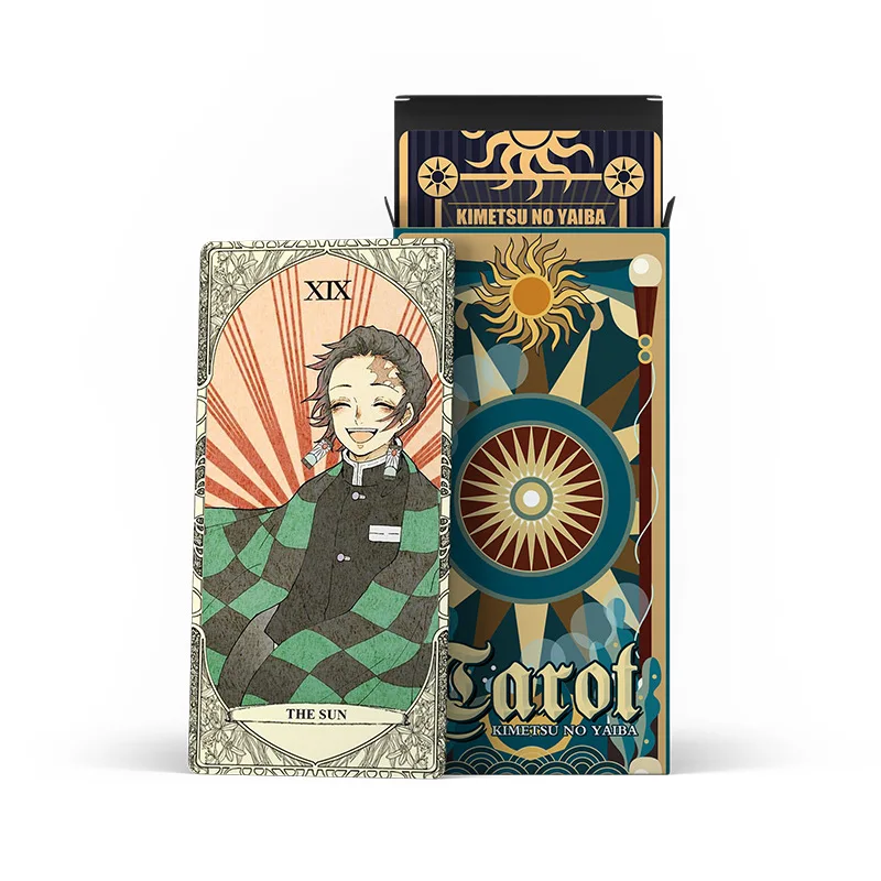 

2020 Japanese Anime Demon Slayer new pattern Kamado Tanjirou Kamado Nezuko Divination 22 high-definition full set of tarot cards
