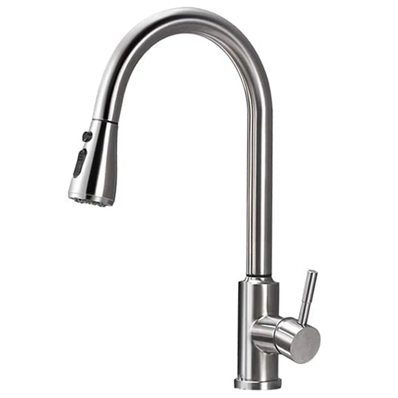 

Contact Kitchen Faucet With Sprayer, Pull Down Kitchen Sink Faucet With Brushed Nickel Stainless Steel,10Inch Deck Plate