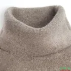 Осенне-зимний кашемировый вязаный свитер, Женский пуловер, женский свитер с высоким воротником, Женский базовый свитер, Теплые Топы H533