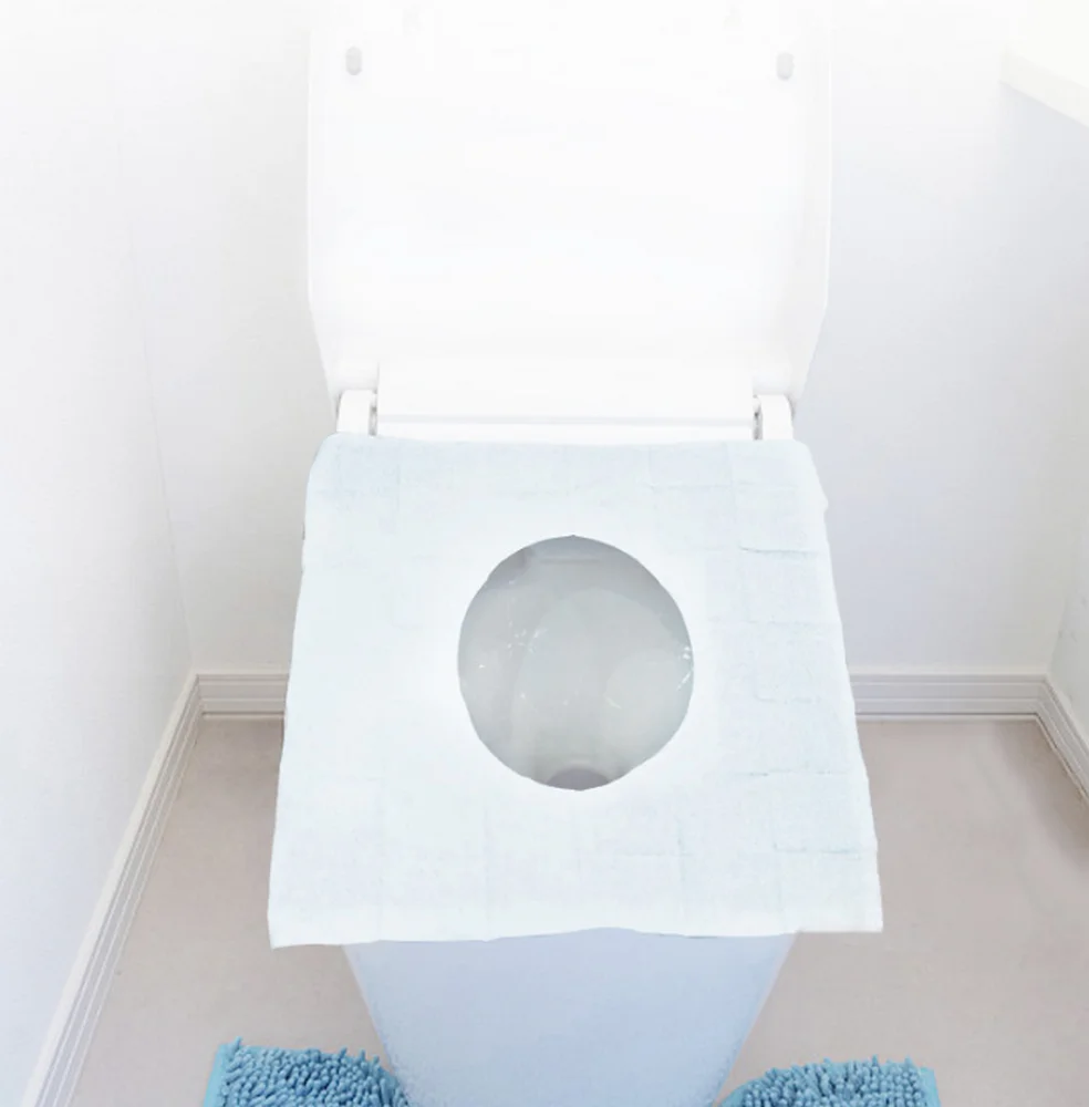 

10 Pcs/Bag disposable toilet seat coverr mat toilet paper pad 100% waterproof For Travel/Camping bathroom accessories set