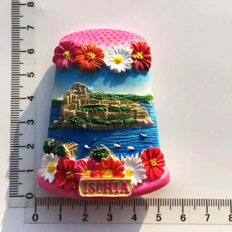 Италия Искья Творческий живописный Туризм памятные ремесла магнитный