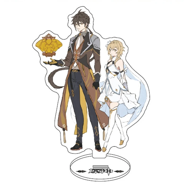 

Game Genshin Impact Anime Acrylic Figure Stand Model Modern Casual Style Desk Plate Topper Ornaments Fans Collect Toy Gifts 15cm