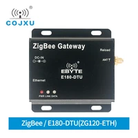 zigbee3 0 ethernet modem zigbee gate way web network socket working cojxu e180 dtuzg120 eth dc power transceiver and receiver