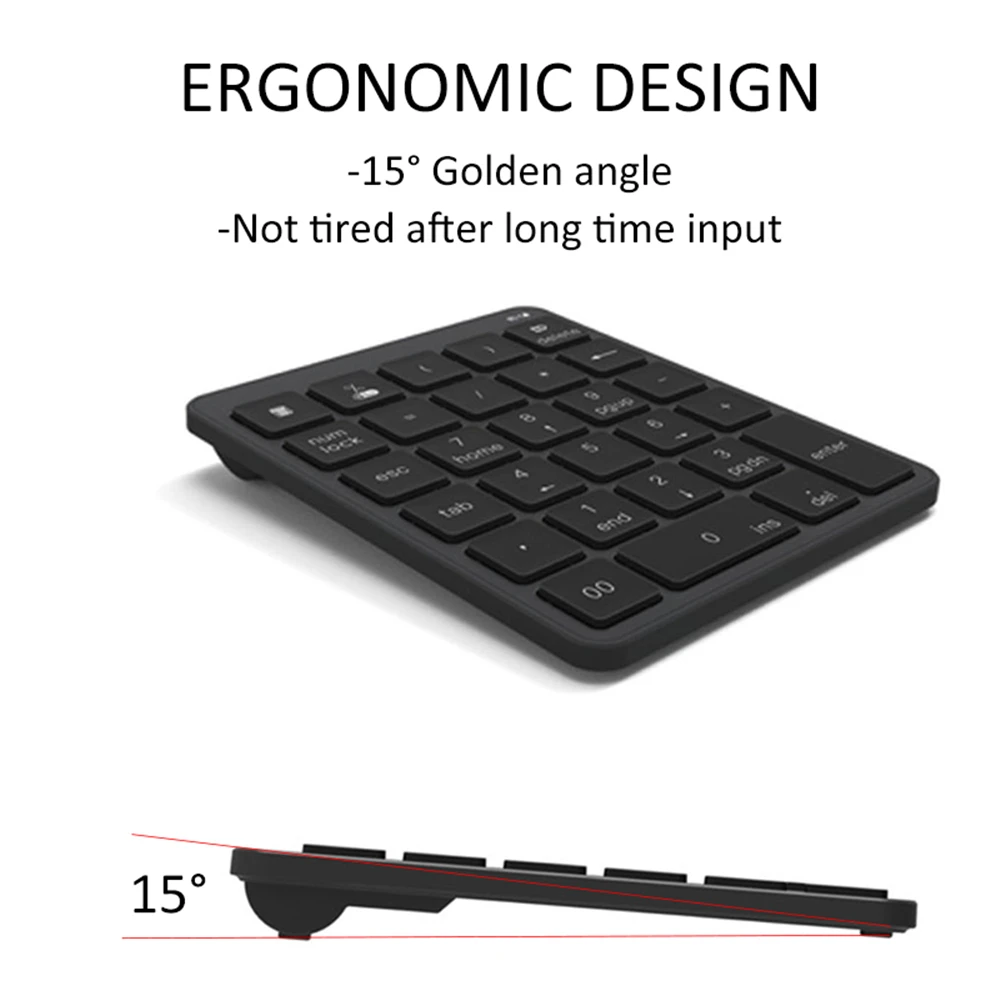 

1 Pcs Bluetooth Numeric Keyboard Protable Keypad Plastic Case AAA Battery For Android Windows Phone Tablet