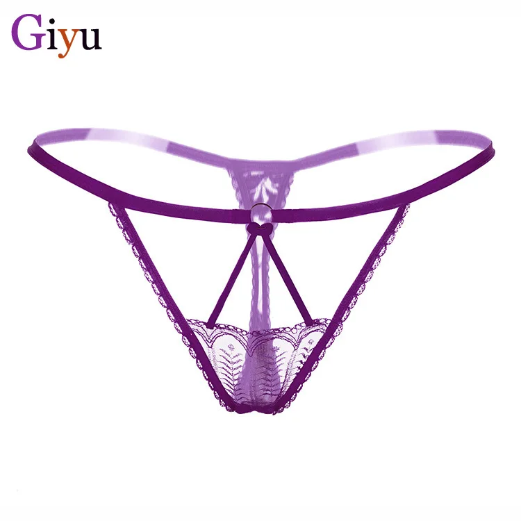Женские стринги нижнее белье сексуальные с низкой талией прозрачные кружевные