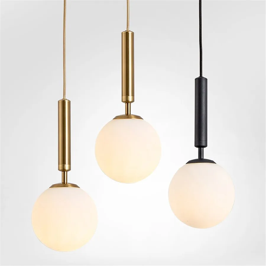 

Modern Creative Glass Ball Hanging Lamp Nordic Minimalist Pendant Lights Clothing Store Cafe Loft Decor LED Lamps