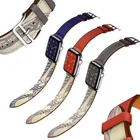 Для Apple Watch Series 5 4 4044 мм браслет на запястье часы с ремешком из натуральной кожи, ремень удлиненные группа культового двойной тур