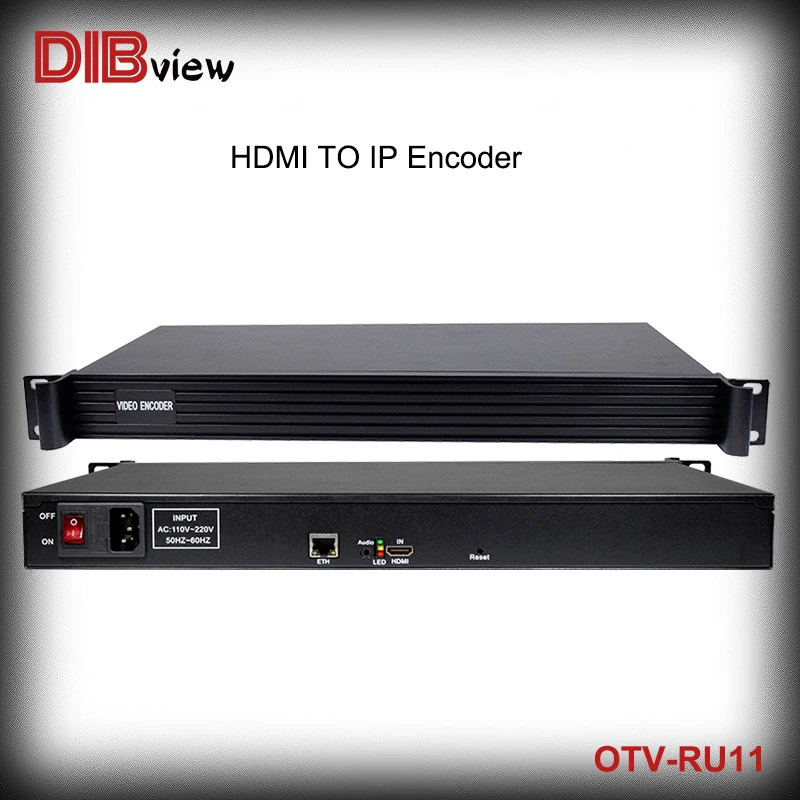 Кодировщик DIBVIEW 1U одноканальный для потоковой передачи видео H.264 H.265 HD HDMI в IP с