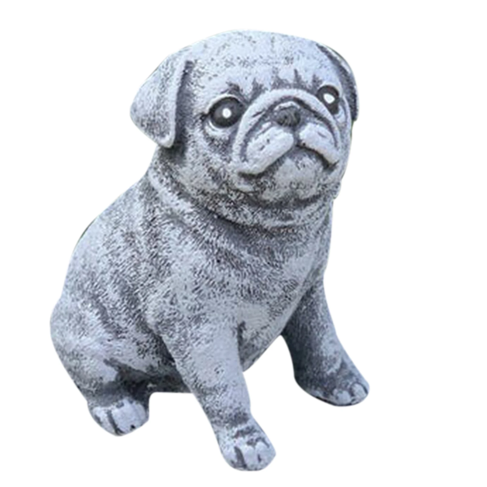 

Pug Statue Garden Decor Simulation Puppy Resin Ornament for Home Yard Garden Decoration DC120