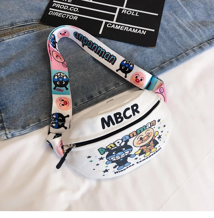 

Cartoon Pattern Street style Zipper Chest Bag Fashion MSCR canvas Cross Body Shoulder bag
