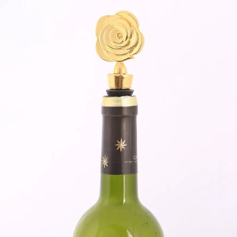 Es Rose Flowers Wine Bottle Stopper Party Favors Wedding Giveaways Lx7562