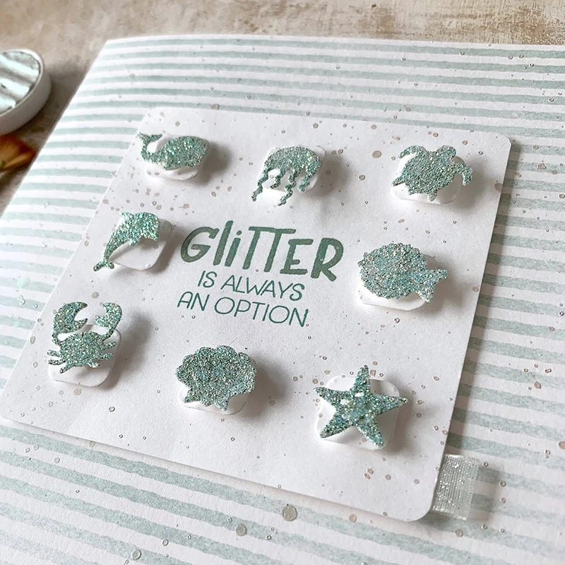 Крошечная пара металлические Вырубные штампы в виде рыбы и Кита вырубки животных