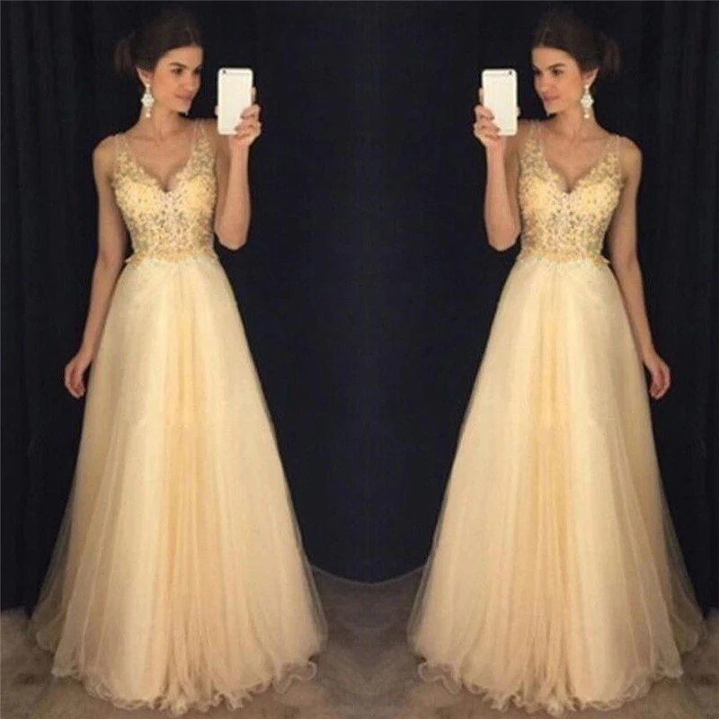 Женское длинное платье однотонные кружевные платья с V образным вырезом без