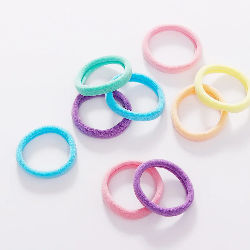 

50/100PCS/Set Women Girls 4CM Colorful Nylon Elastic Hair Bands Ponytail Holder Rubber Bands Scrunchie Headband Hair Accessories