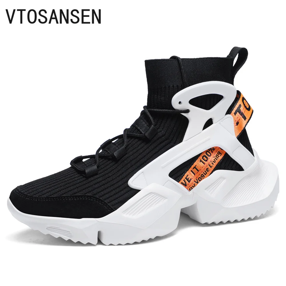 

Men's Breathable Air Maxs Running Shoes Lightweight Offo White Sneakers Size 46 Filas Thick-soled Sports Men's Casual Shoes 2021