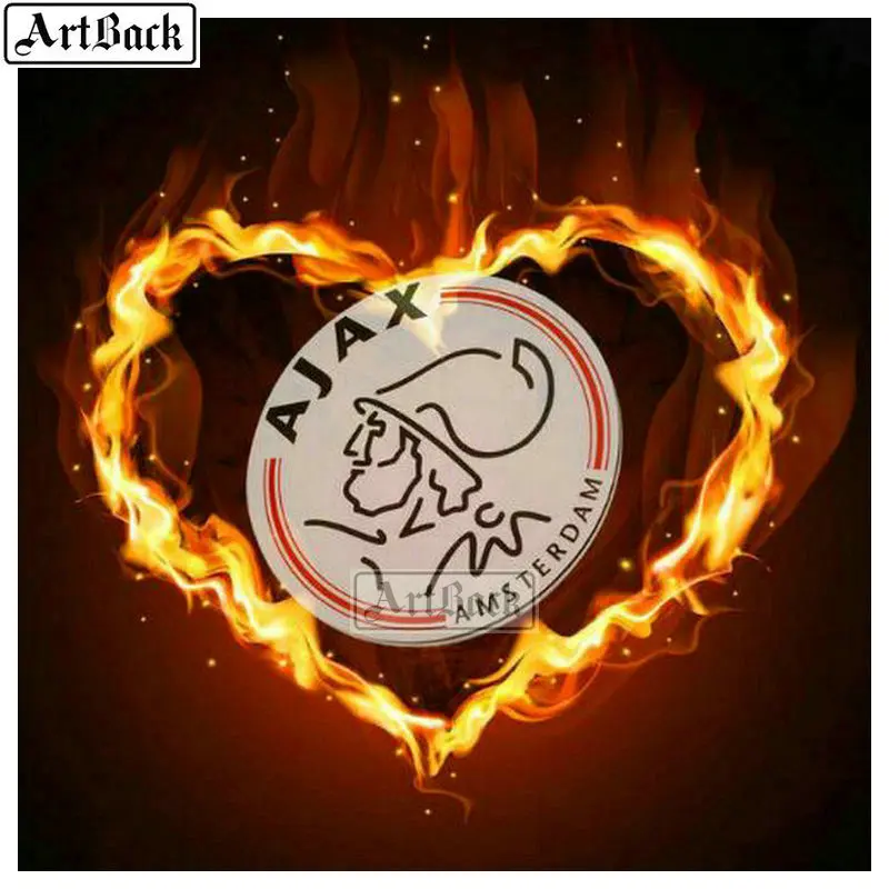 Алмазная картина ajax футбольный значок сборная Нидерландов полная квадратная Алмазная мозаика 5d наклейка Рождественский подарок для детей - Цвет: L