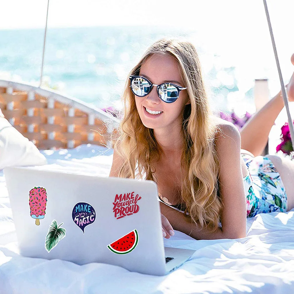 HSU новые наклейки для воды бутылки большие милые водонепроницаемые эстетические