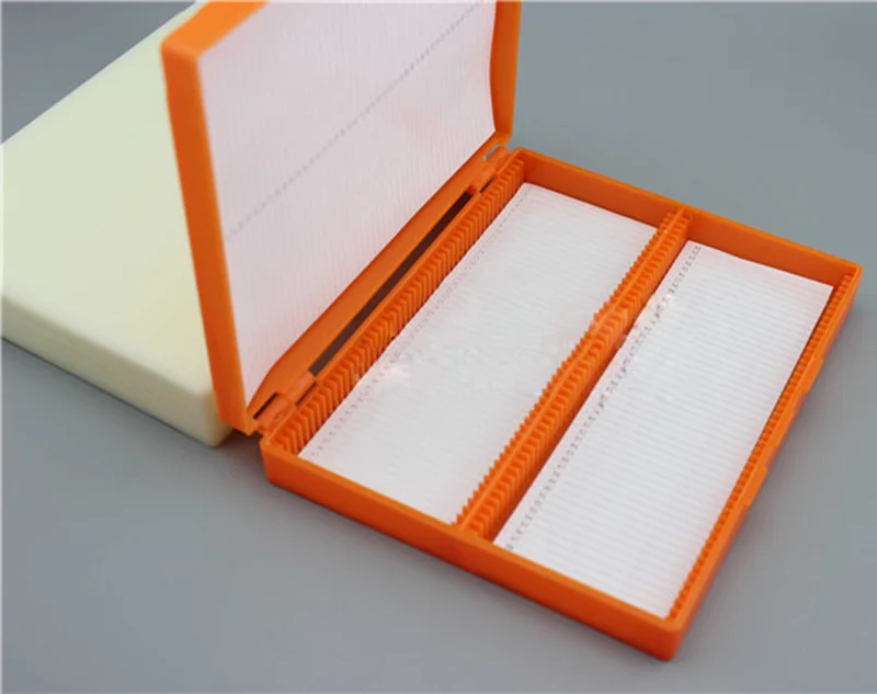 Lab ABS Plastic Microscope Slide Holder Dispenser Box for 100pcs Slides |