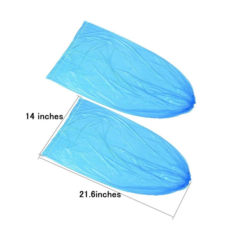 

40 Packs Disposable Shoe Covers Blue Rain Shoes and Boots Cover Plastic Long Shoe Cover Clear Waterproof Anti-Slip Overshoe for