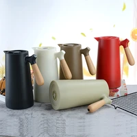 1l large capacity thermal insulation kettle household thermos outdoor camp coffee bottle nordic glass liner hot water bottl gift