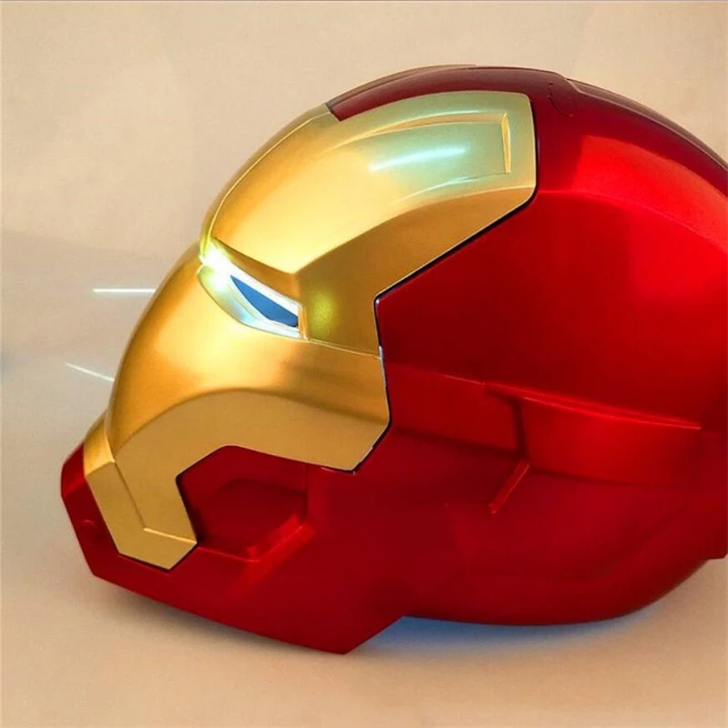 Мстители Железный человек Шлем 1:1 Casco для косплея Железного человека маска со светодиодный светильник фигурка супергероя Marvel игрушка подарок на день рождения