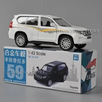 142 scale diecast car model toys for toyota prado suv pull back miniature replica collections