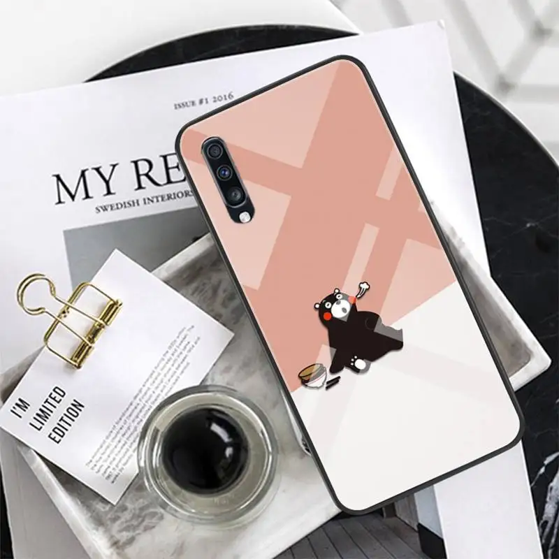 

Fashion Kumamon Bear Glass Phone Case Coque Fundas For Xiaomi Redmi Note 7 5 4 6 6A Mi 8SE 8 6 Lite Mix 2 2s Note 3 Cover