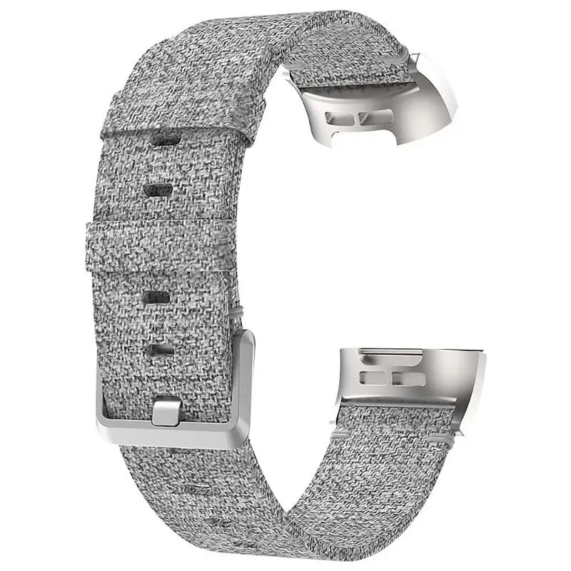 Серый ALLOYSEED 22 мм Тканые нейлоновые сменные часы ремешок для Fitbit Charge 3/huawei 2 Pro GT/Moto 360 2 46/samsung gear S3 - Цвет: Серый