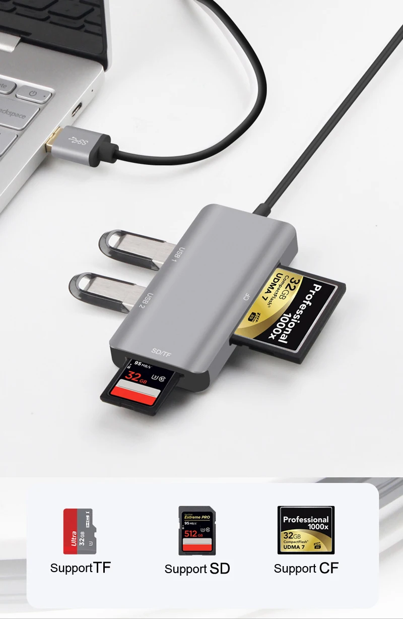 USB 3 0 SD SDHC CF Compact Flash TF MicroSD кардридер USB3.0 U флэш диск мышь OTG для Macbook ноутбука ПК 5 в