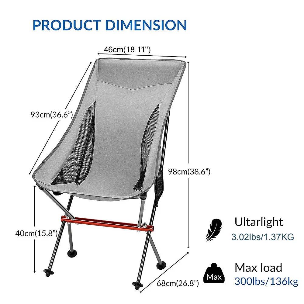 저렴한 초경량 야외 접이식 캠핑 의자 피크닉 하이킹 여행 레저 배낭 접이식 해변 달 의자 낚시 휴대용 의자