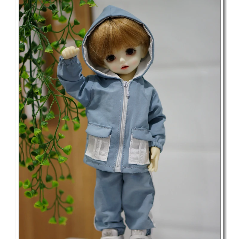 BJD одежда 1/6 синий костюм спортивный на молнии для YOSD MYOU imda3.0 Аксессуары куклы 3