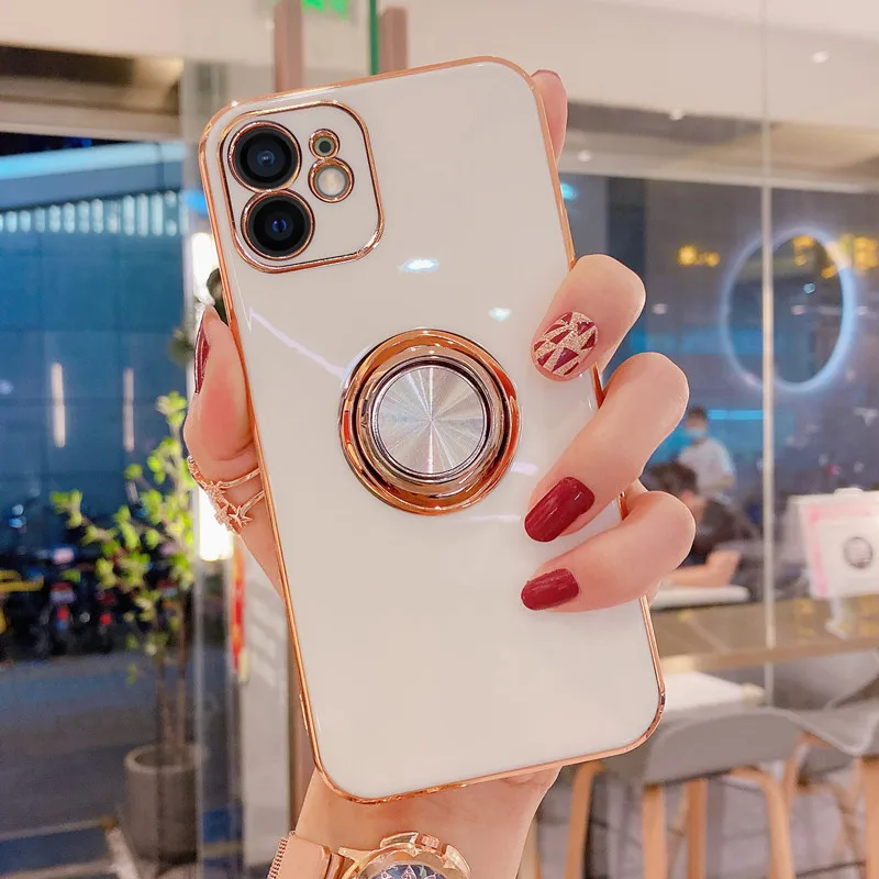 

Silicone phone Cover For iPhone 12 12 Pro Max 11 Pro Max Case For mini X Xs Xr 7 8Plus luxury Plating Case for iphone11 Cover