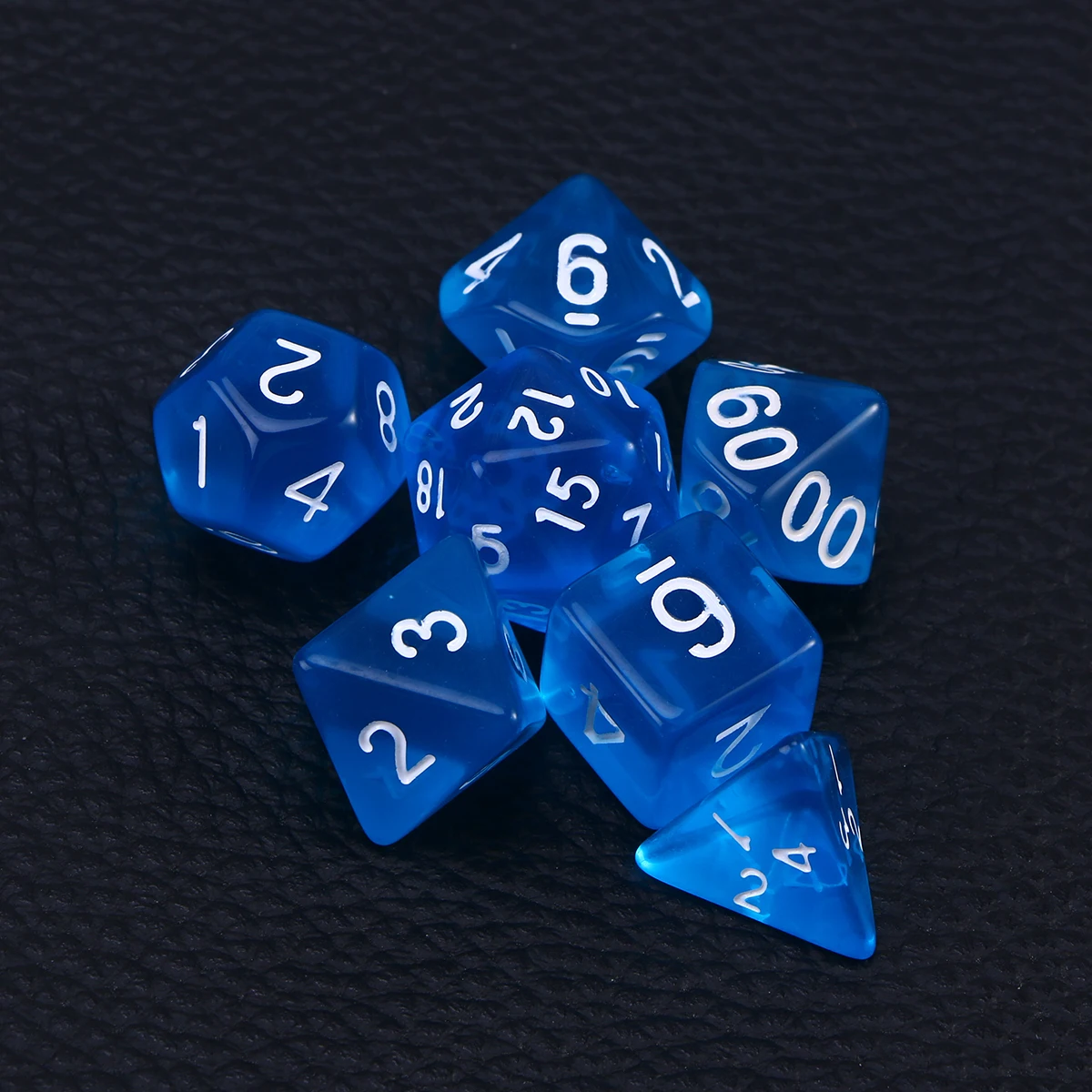 Набор из 7 многогранных кубиков полуполупрозрачные акриловые игровые кубики с