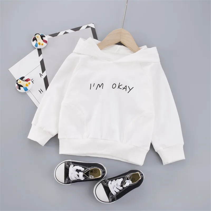 

Толстовки детские для мальчиков и девочек, с надписью и длинными рукавами