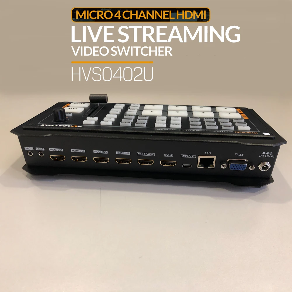 Avmatrix HVS0402U новый 4-канальный HDMI видеопереключатель для прямой трансляции Qith Luma