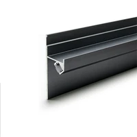 18pcs of 1m 40inch 18mm board skirting line led aluminum profilewall base tile holder 12v 5mm strip 6 cm high corridor diffuser