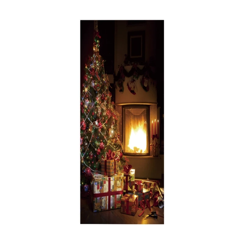 

41QB 2 шт./компл., 3D подарок на рождественскую елку, декоративная Водонепроницаемая наклейка на дверь холодильника