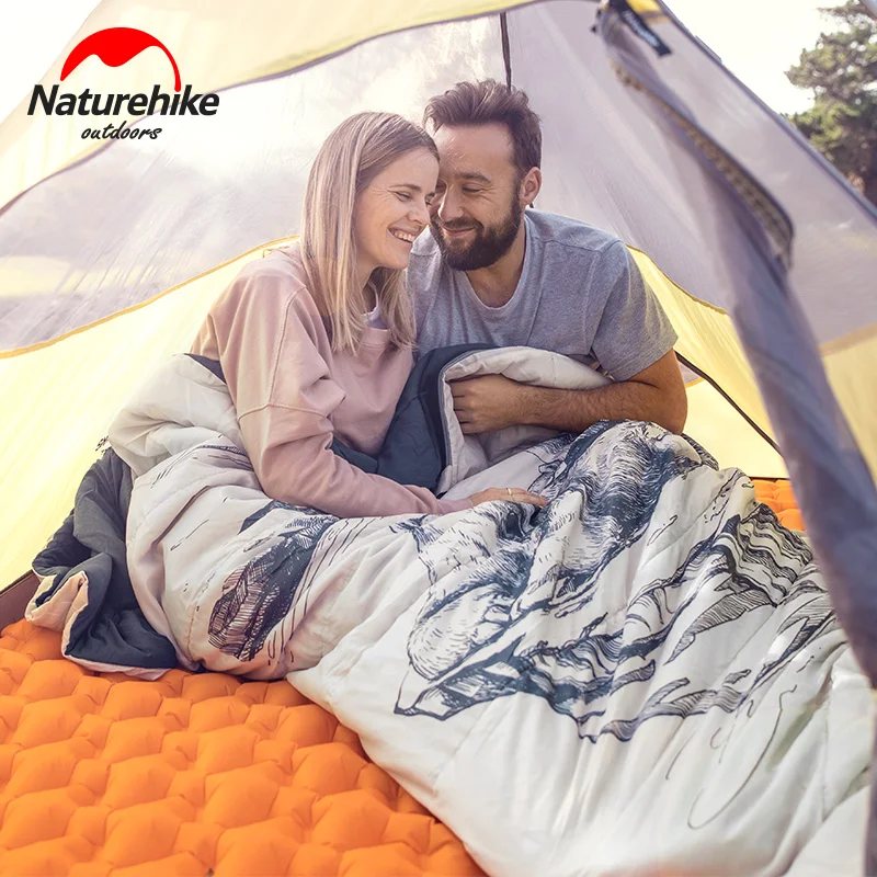 Naturehike двойной спальный мешок разделяемый на 2 одиночные спальные мешки с