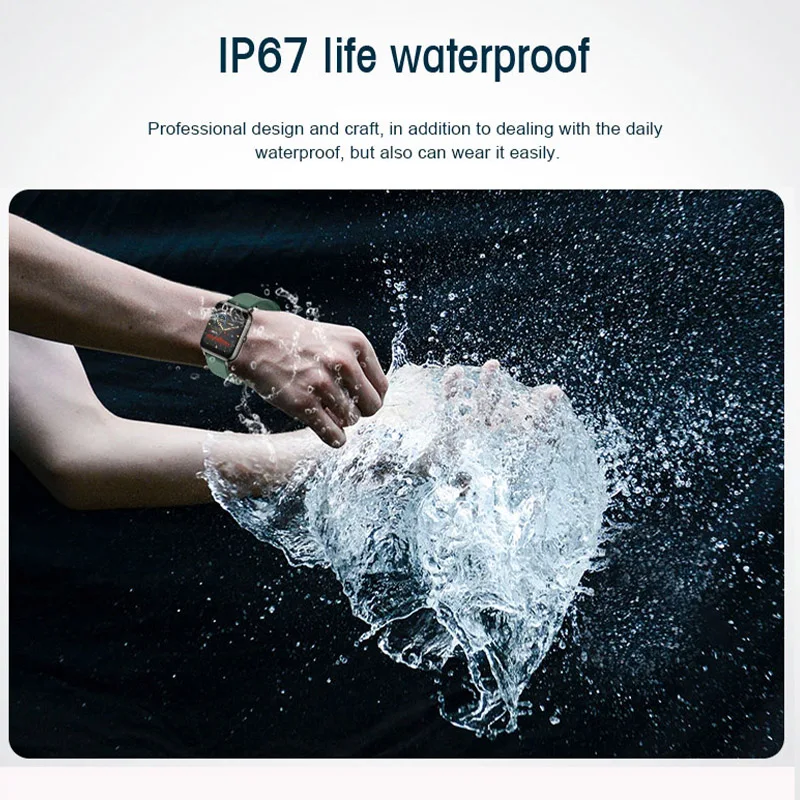 

Smart Fitness Sport Men Women Watch Full Screen Touch Heart Rate Tracker Waterproof Call Message Reminder Smartwatch Watches P22