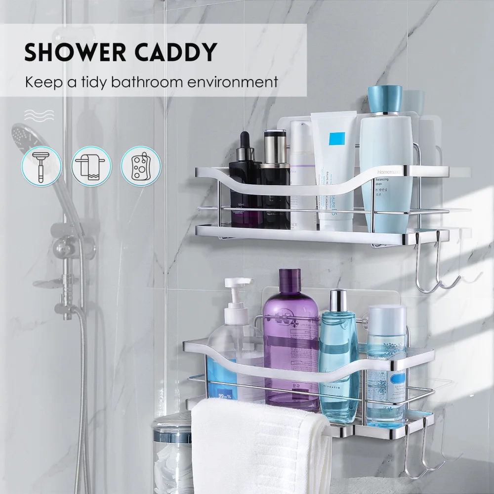 Подставка для душа HOMEMAXS 2 шт. полка хранения в ванной комнате настенная стойка